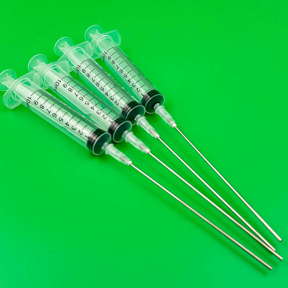 4pcs Add The Ink Tool 10ML Syringe Inkjet For Epson Canon Brother Hp Refilling Ink CISS Ink Cartridges With 10cm Long Needle