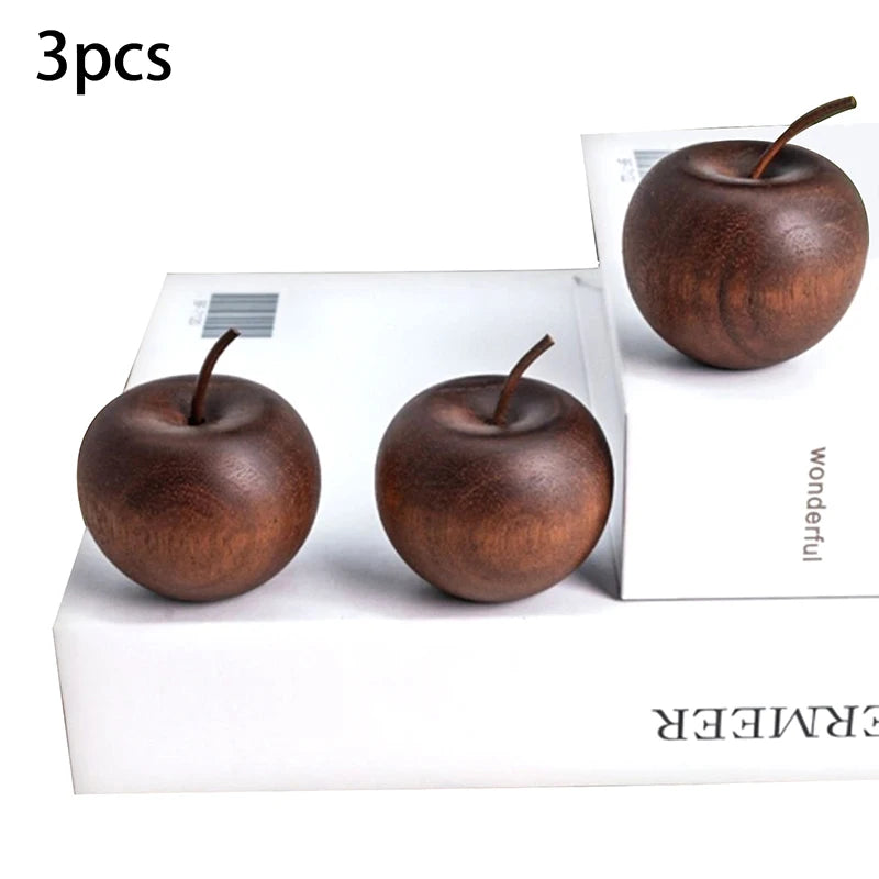 3/1Pcs Wooden Apple Shaped Essential Oil Diffuser Fragrance Diffuser Suitable For Home Bathroom Car Decoration