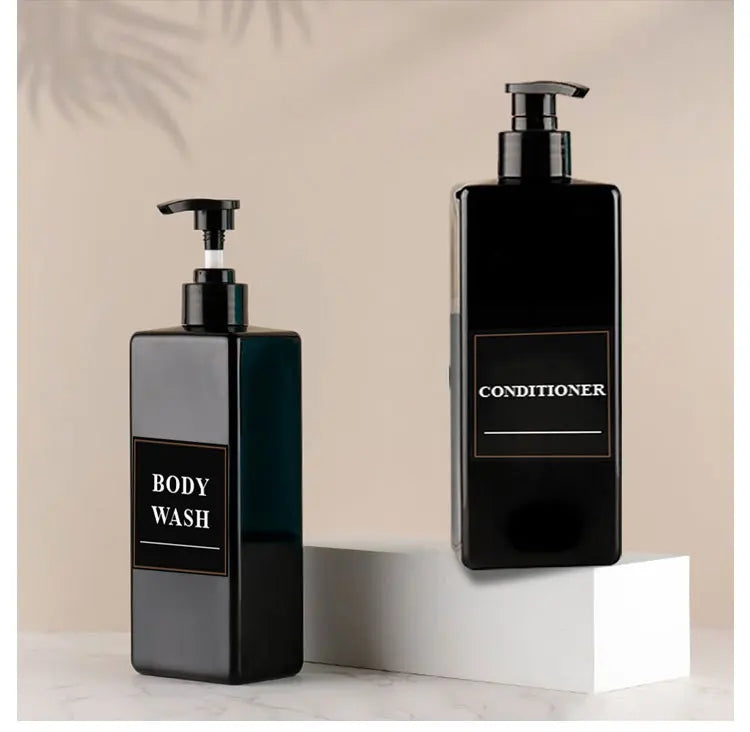 3 Pack Soap Bottle Liquid Soap Dispenser 17.6 UK FL OZ Refillable Empty Shampoo Conditioner Container for Bathroom Supplies