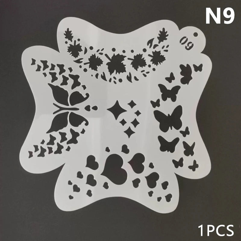 Stencils For Body Painting Face Art Stamps Temporary Tattoos Reusable Stencils Plastics