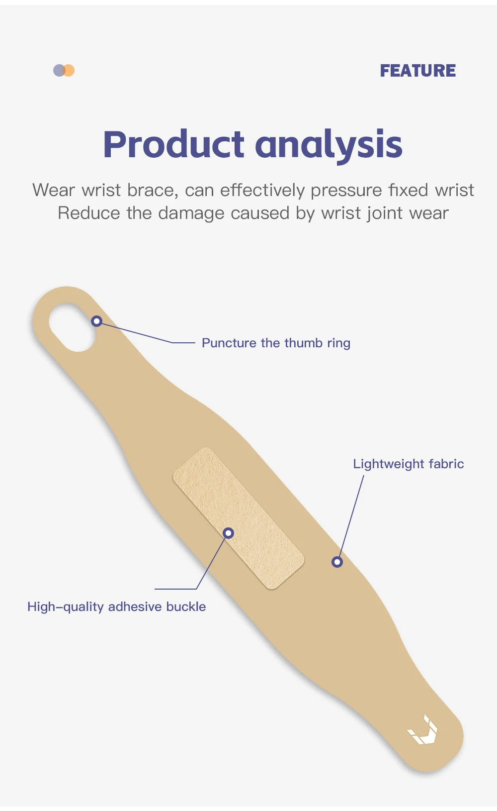 1PC Flexible Splint Wrist Thumb Support Brace for Tendonitis Arthritis Breathable Thumb Protector Guard Fits Right and Left Hand