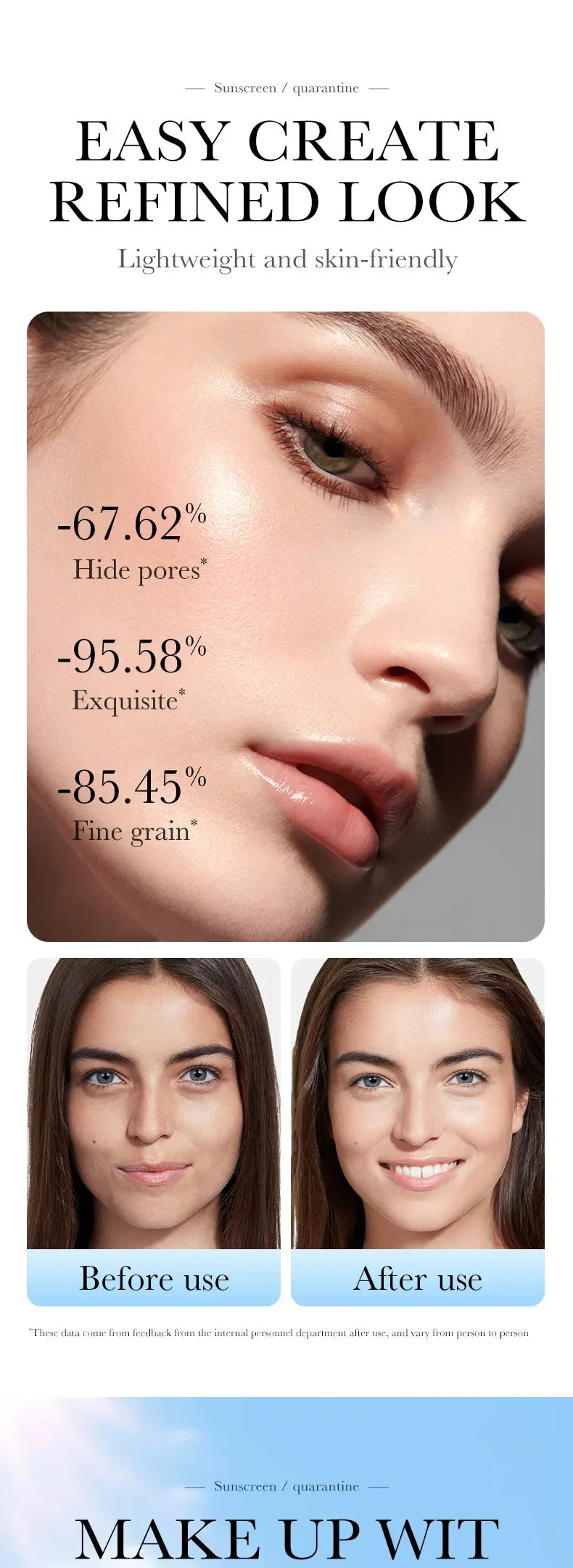 Face Makeup Primer Tri-color Cream Contour Color Isolation Waterproof Makeup Foundation Natural Makeup Base Cream 40g