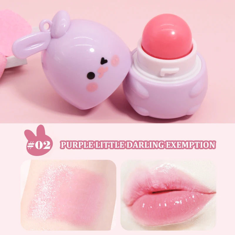 Goody Bunny Color-Changing Lip Balm Moisturizing Repairing Waterproof Lipstick Anti-Dry Cracking Temperature Change Color Lipstick