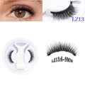 Magnetic Lashes Kit 1Pairs 3D Fake Mink Soft Natural Fluffy Manga Reusable False Eyelashes Free Glue Magnet Band Makeup Tools