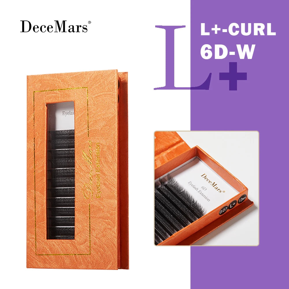 DeceMars L-curl M Curl YY 3D 4D 5D 6D Eyelash Extension 12 Lines for Makeup