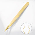 New Lash Extension Tweezers Anti slip Stainless Steel Curved Tip Straight Tweezers High Precision Nail Art Makeup Beauty  Tools