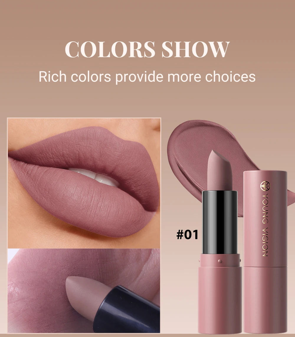12-Color Matte Lipstick , Non-Fading, Non-Stick Cup Long-Lasting Velvet Finish, Smooth Matte Lip Color Waterproof Smudge-proof