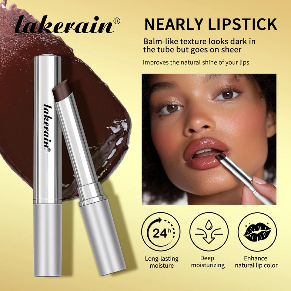 Lakerain Colorless Nearly Lip Balm Lipstick Long Lasting Hygienic Moisturizing Lips Plumper Nourish Makeup Lip Care Cosmetics