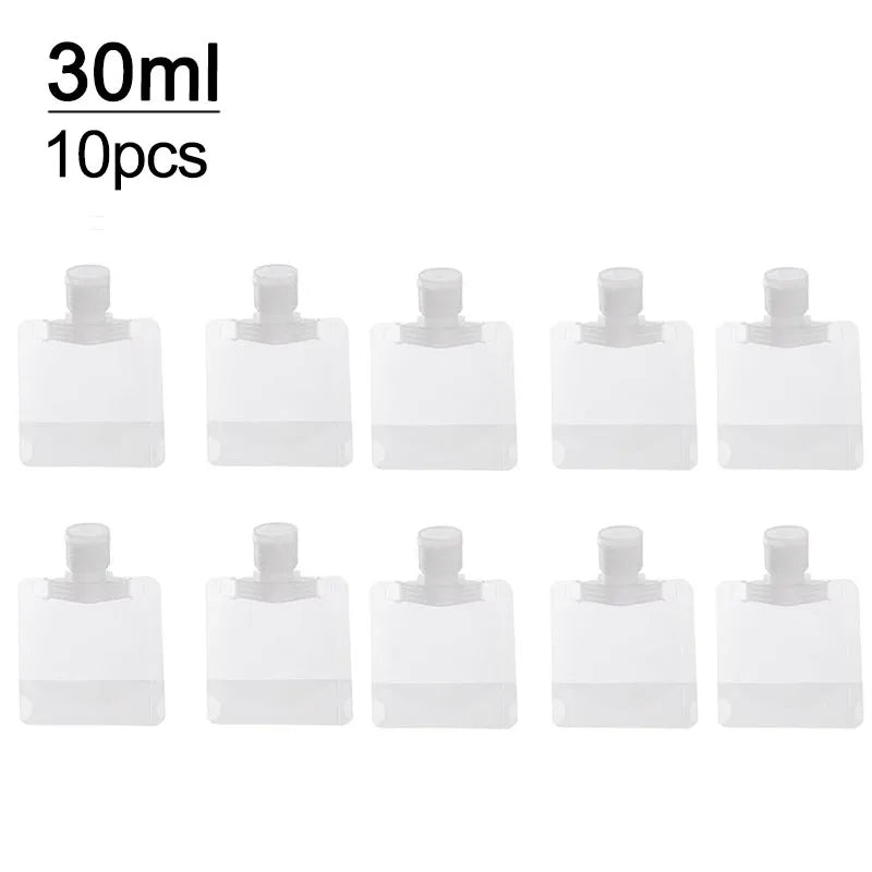 New 5pcs 30ml/50ml/100ml Refillable Travel Boats Empty Cosmetic Container Travel Bottles Liquid Cosmetic Storage Pouches FZP02