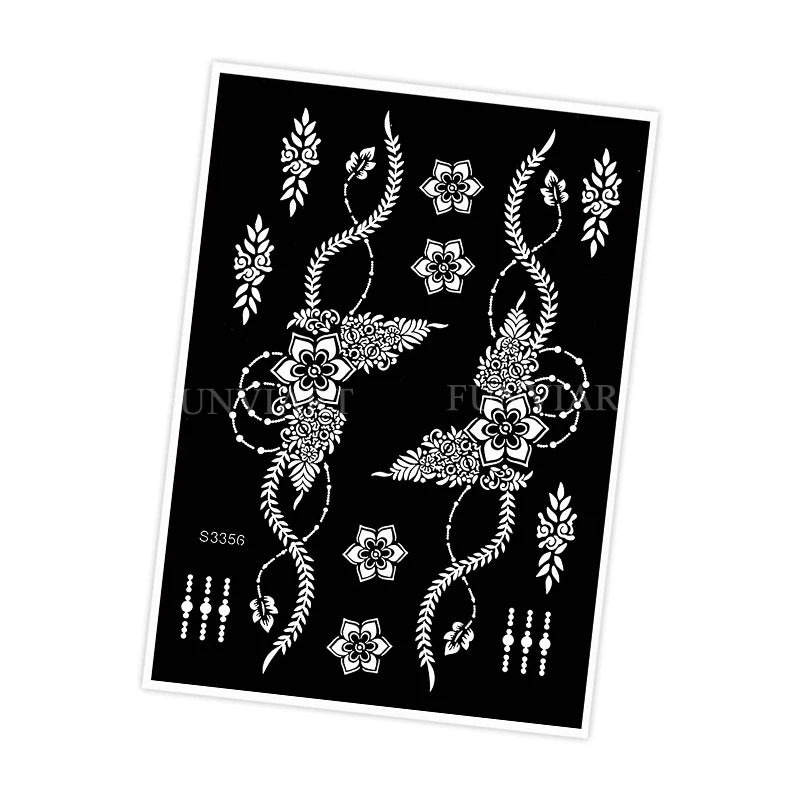 Reusable Stencil for Henna Flower Mehndi Design Tattoo Template for Women Henna Tattoo Stencil for Hand Foot Body Painting
