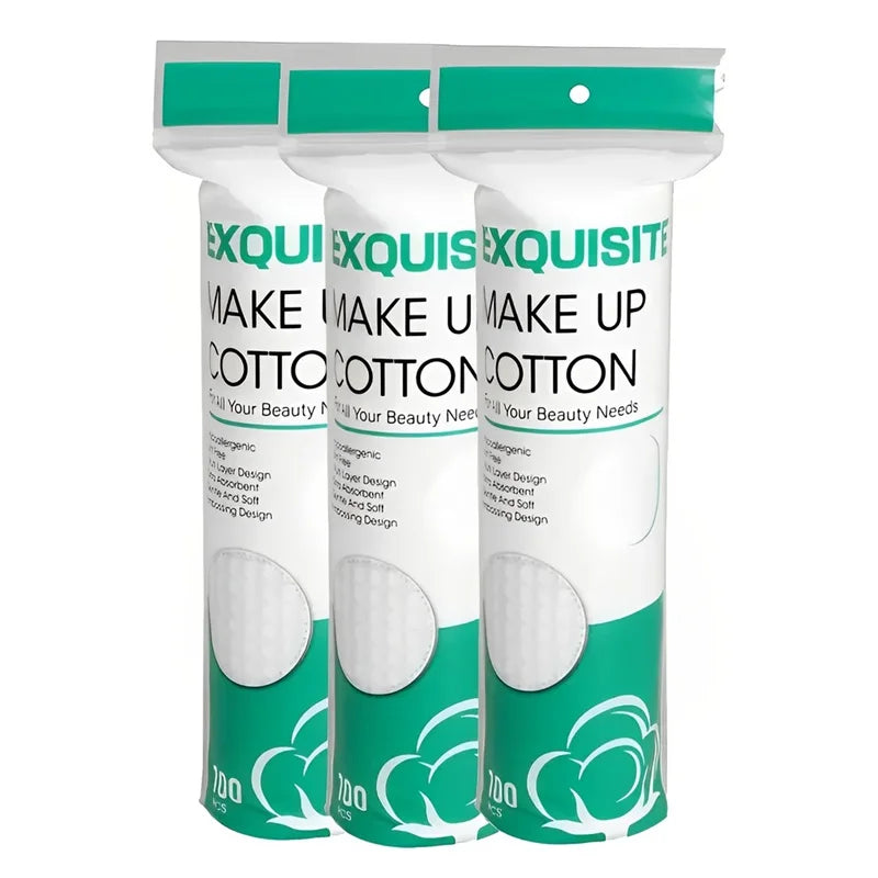 Disposable Makeup Cotton Pad 300/600/1200pcs Soft Pearl Notched Design Facial Cleaning Wipes Makeup Remover Beauty Cosmetic Tool