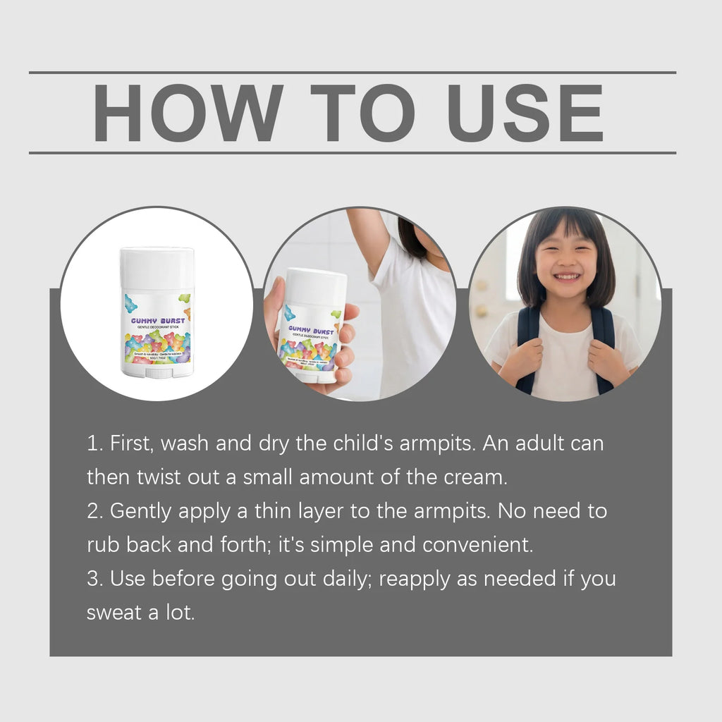 Body Odor Remover Antiperspirant Stick for Kids Sweat Odor Inhibiting Armpit Refreshing Lasting Fragrance Body Deodorant Stick