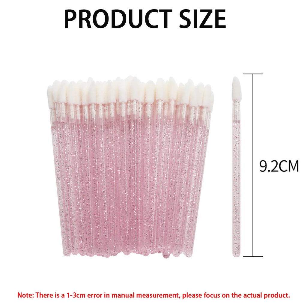 100/300PCS Crystal Lip Brush Lipstick Gloss Applicator Wands Wholesale For Eyelashes Extension Tool Kits Makeup Accessories