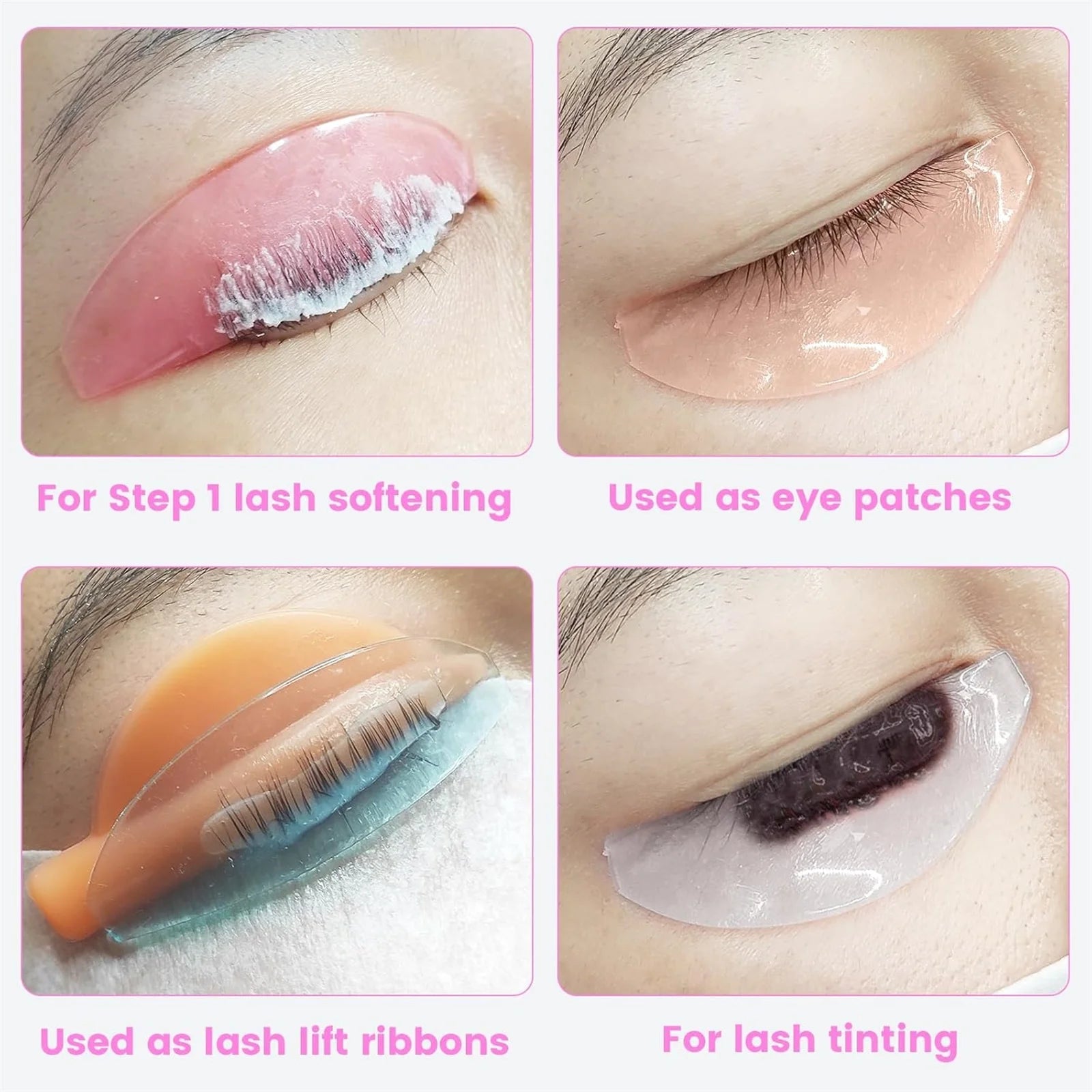 PERMANIA 2PC Silicone Lash Perm Pads Softening Lifting Lashes Rod Shield Self-Adhesive 3D Eyelash Curler Accessories Makeup Tool