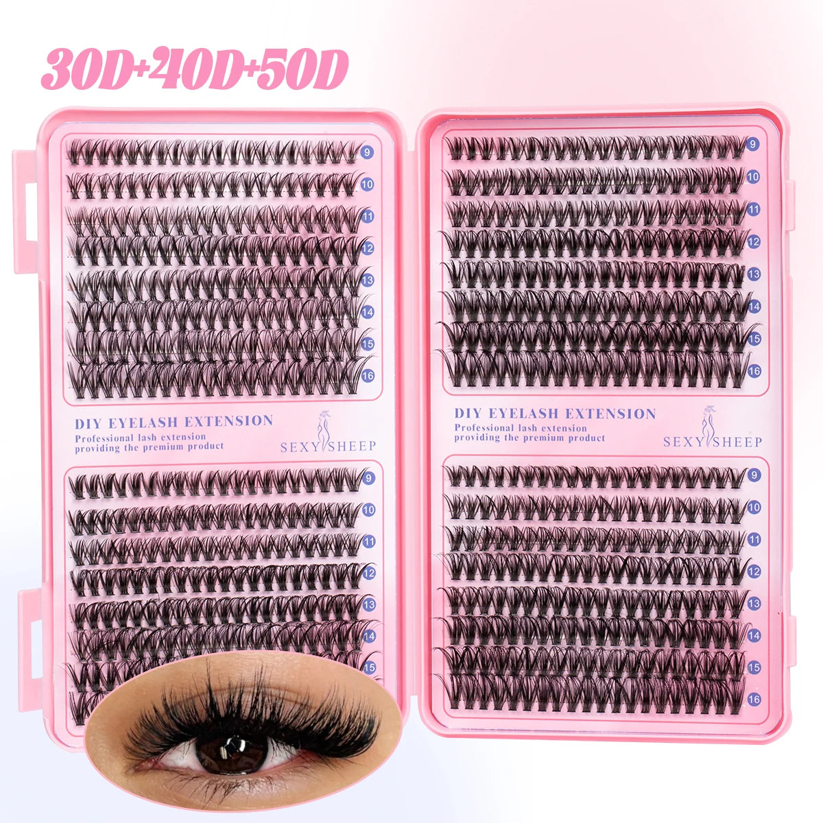 DIY Cluster Lashes Kit Individual Lashes 3D Faux Mink Lashes Wispy Eyelash Extension Soft Lashes Reuseable Makeup