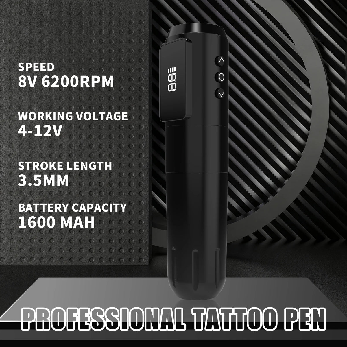 YILONG Wireless Tattoo Gun Kit With 1600MAH Power and LED Screen 3.5MM Stroke Rotary Tattoo Machine Pen Set for Tattoo Beginners