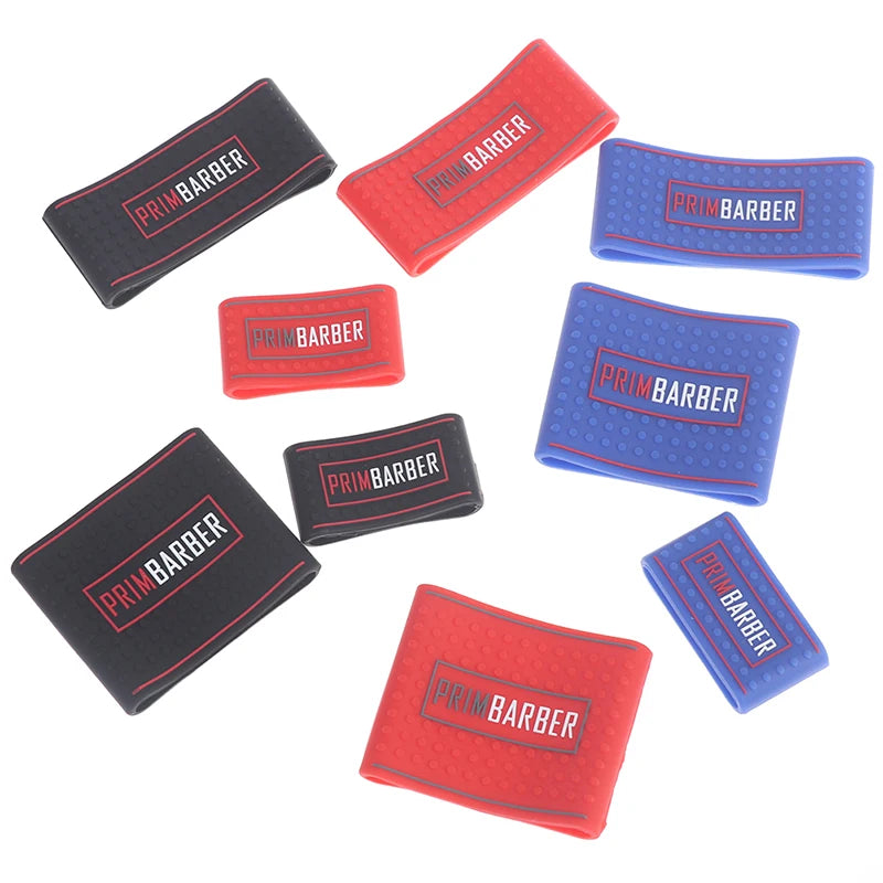 3Pcs  Professional Barber Clipper Grip Non Slip Barber Clipper Bands Resistance Barber Sleeve Barber Hair Clipper Holder Tools