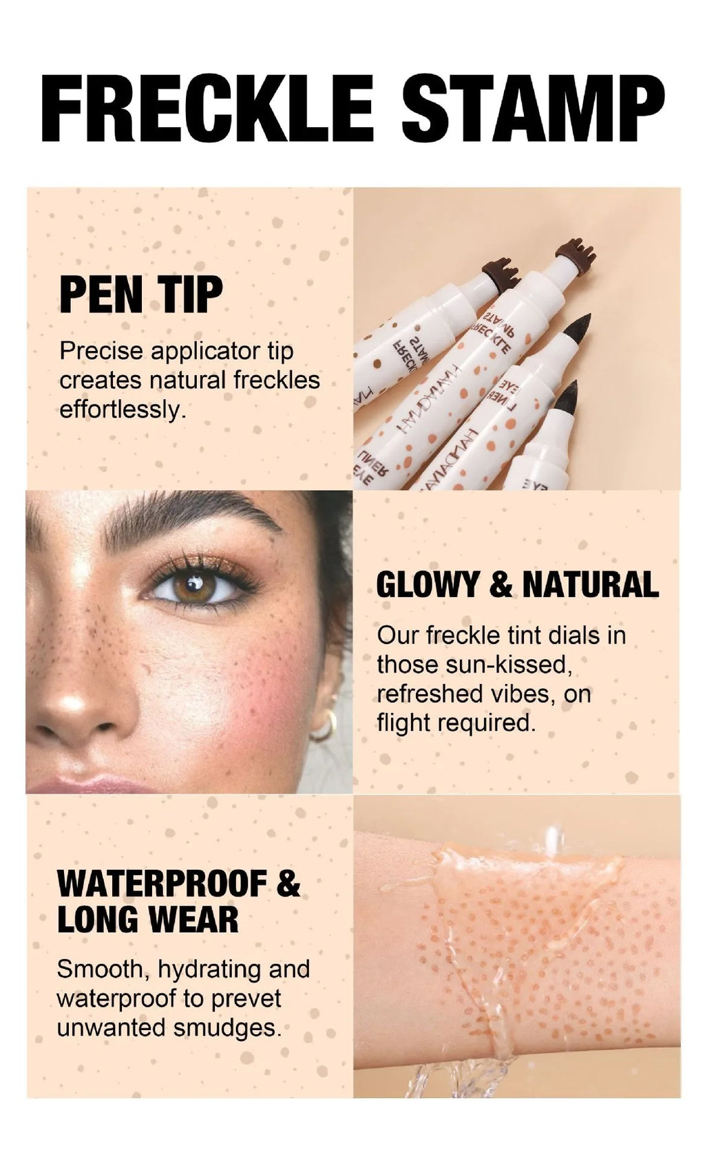 1PC Face Fake Freckles Pen Natural Waterproof Lifelike Fake Freckles Pen for Long Lasting Look Dot Spot Pen Makep Tool Cosmetic