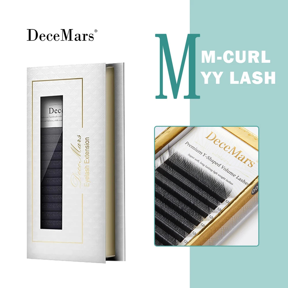 DeceMars L-curl M Curl YY 3D 4D 5D 6D Eyelash Extension 12 Lines for Makeup