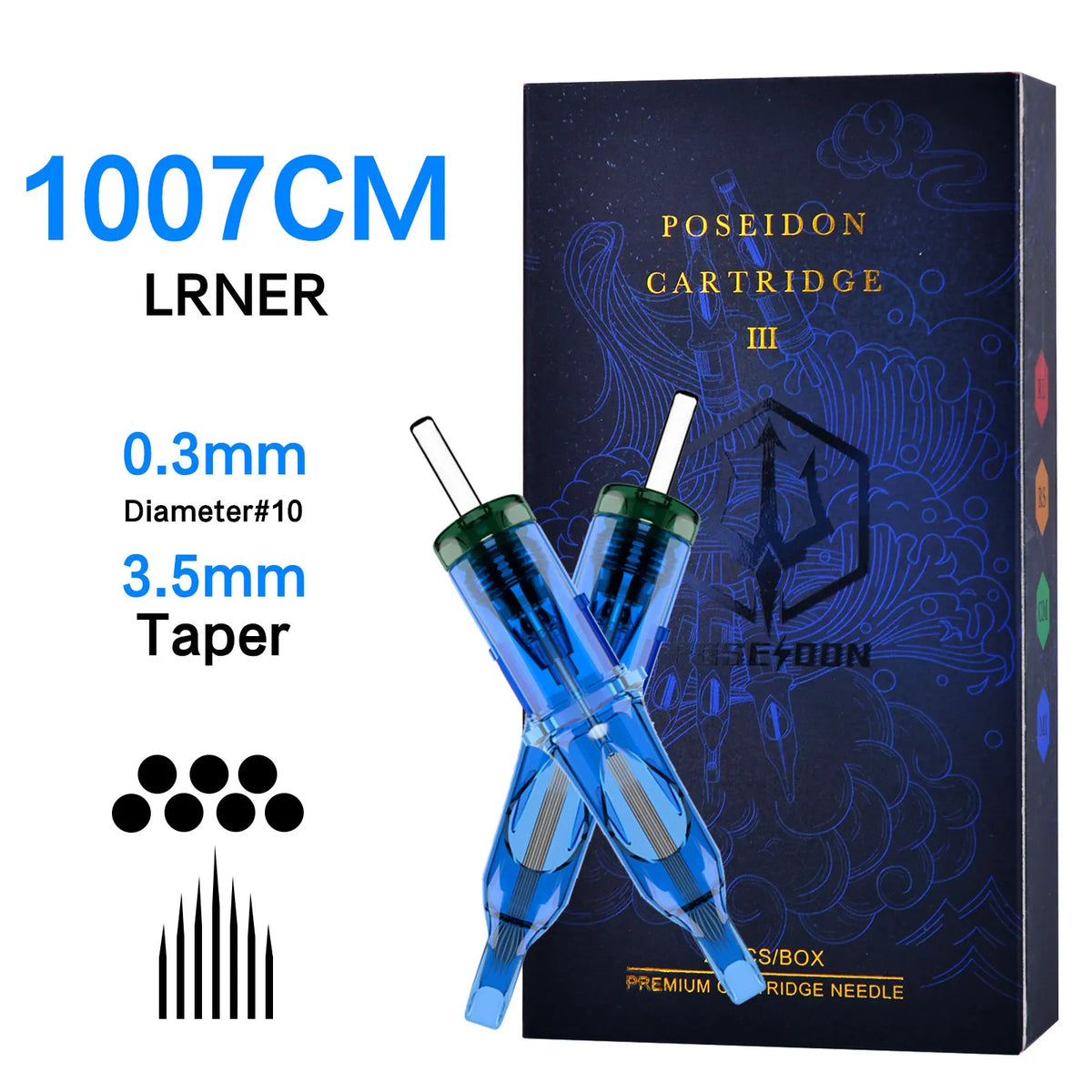 10Pcs POSEIDON V3 Pro Tattoo Needles High Quality Disposable Permanent Makeup Tattoo Cartridge Needles For Tattoo Machine