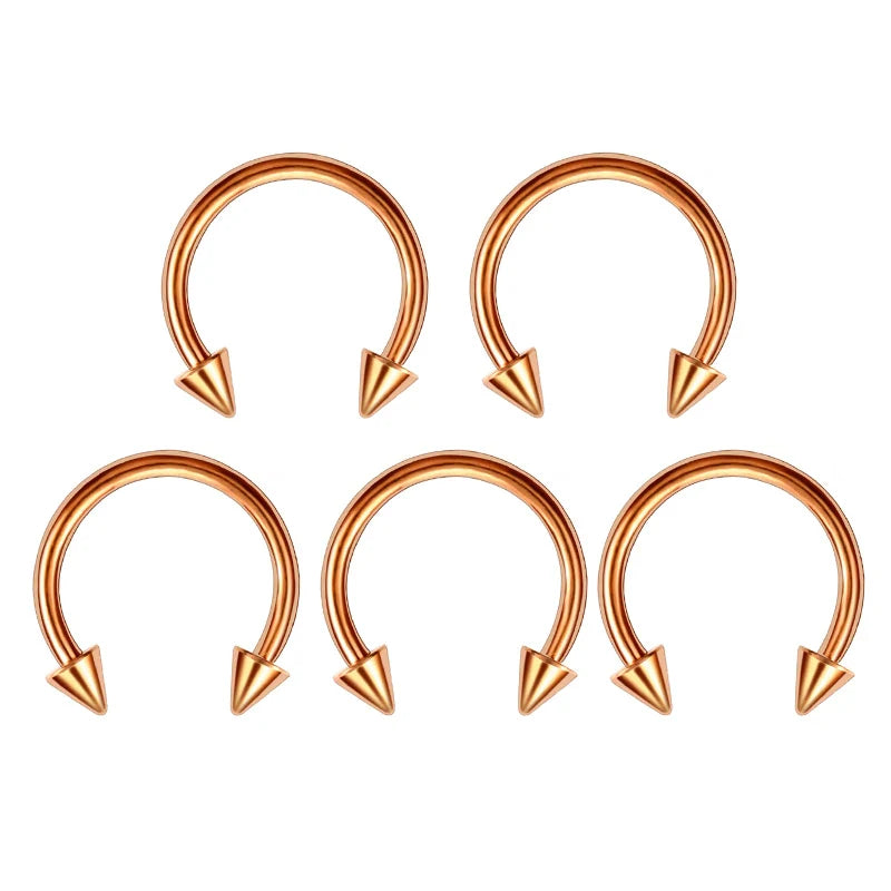 40PCS Surgical Steel Body Piercing Jewelry Lot Bulk Nose Ring Tongue Bar Lot Eyebrow Labret Piercing Set Horseshoe Ring Lot Pack