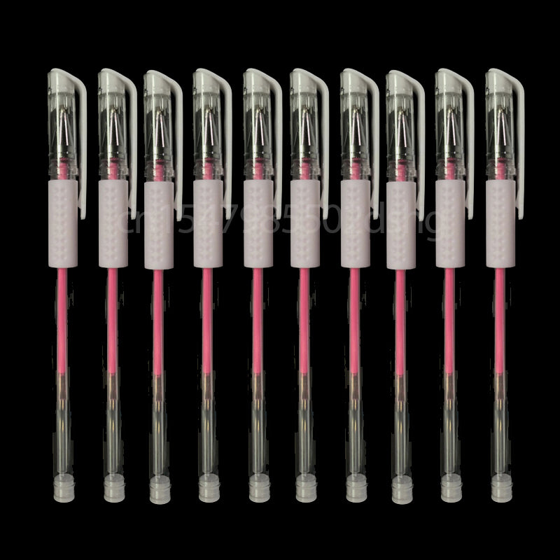 10pcs Pink White Brow Pen Skin Pen Waterproof Eyebrow Lip Tatoo Gel Marker Pen for Microblading Eyebrow Lip Scribe PMU Tool