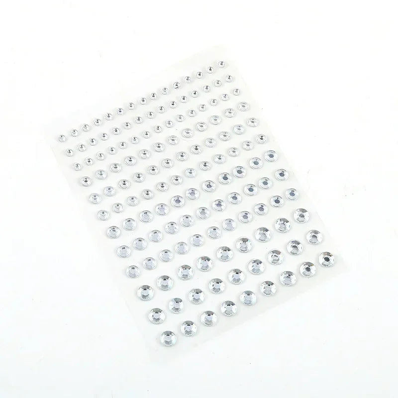 Rhinestone Acrylic Face Decoration Sticker Party Eyes Makeup Crystal Self-adhesive DIY Sticker Girls Face Diamond Tattoo Sticker