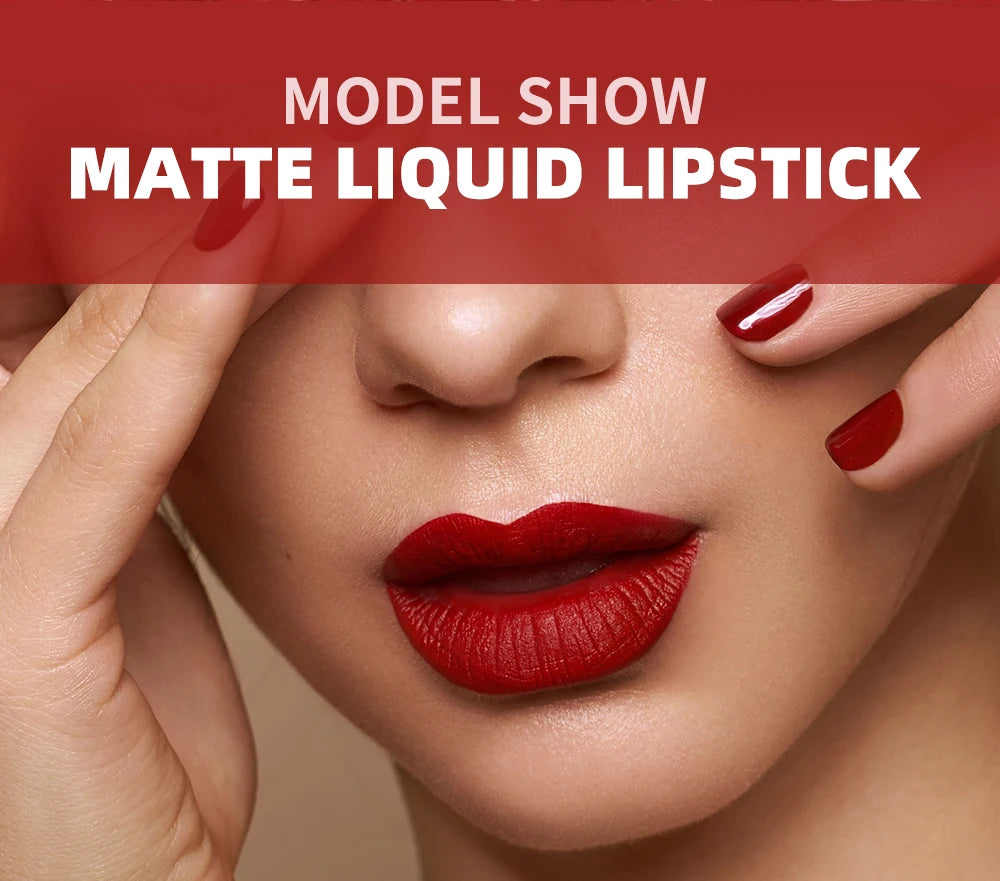 6pcs/pack lip gloss set, long-lasting non stick cup liquid lipstick velvet matte lip gloss