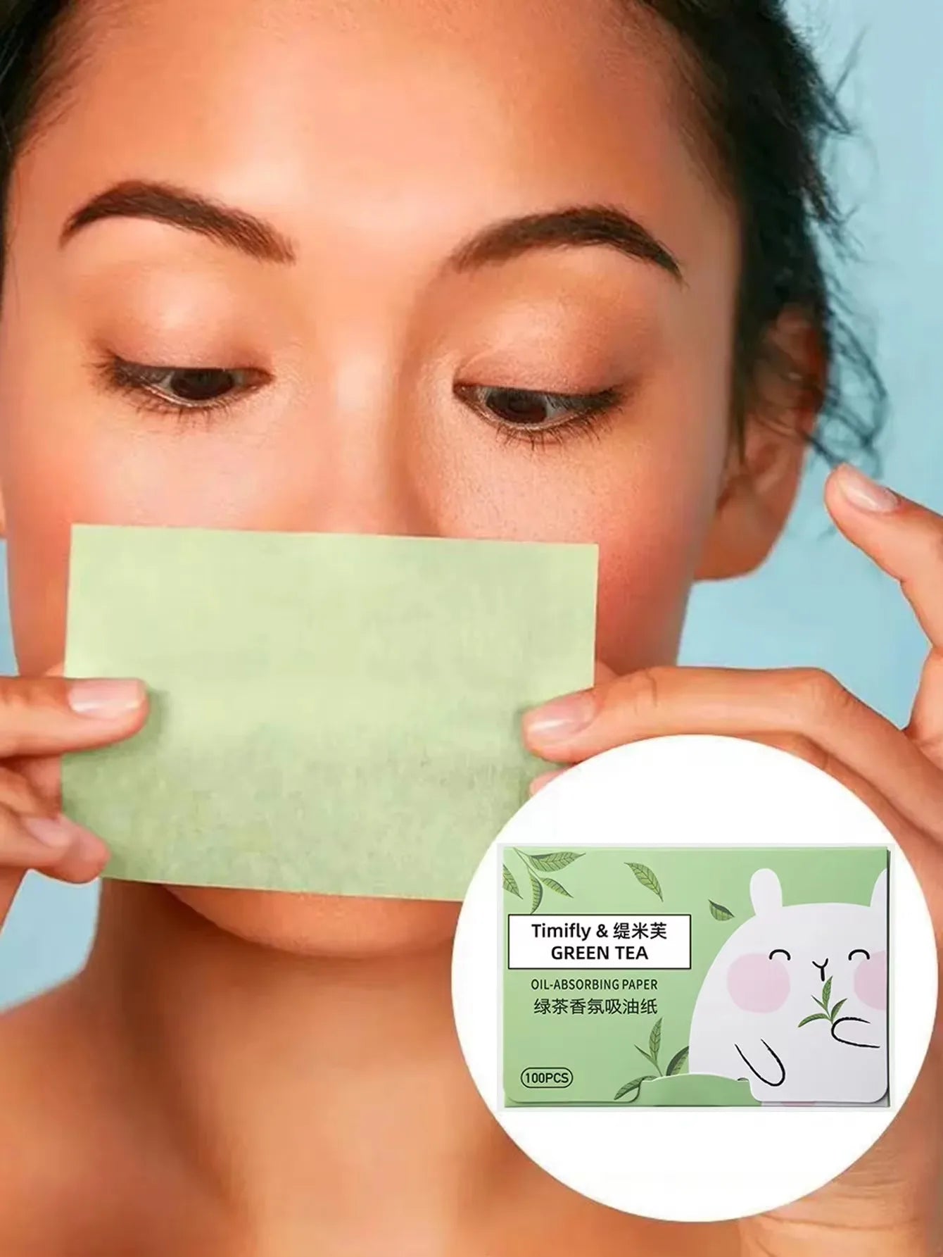 100Pcs/box Face Cleanser Oil Control Oil Absorbing Paper For Facial Oil Absorbing Soft Paper Fragrance Portable Box Makeup Tools