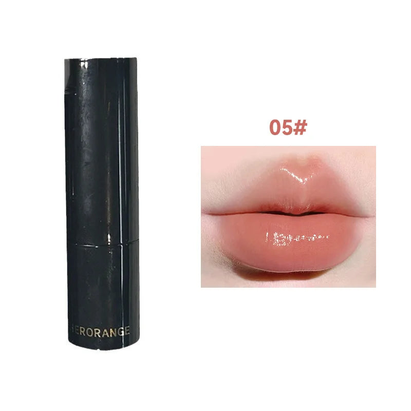 Lipstick Red Brown Lipstick Waterproof Moisturizing Mirror Lipstick Lip Gloss Natural Long-Lasting Makeup Valentine's Day Gift