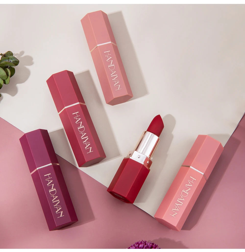 12-Color Matte Lipstick , Non-Fading, Non-Stick Cup Long-Lasting Velvet Finish, Smooth Matte Lip Color Waterproof Smudge-proof