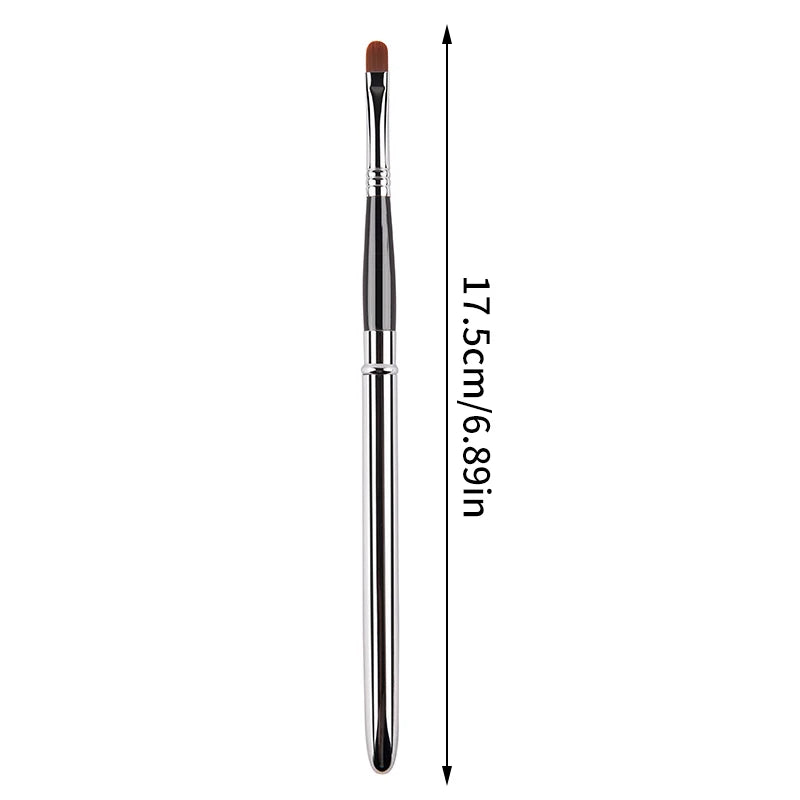 Portable Retractable Makeup Brush - Eyeshadow Lip Gloss Tool with Adjustable Lips Brush And Protective Cover for Beauty Cosmetic