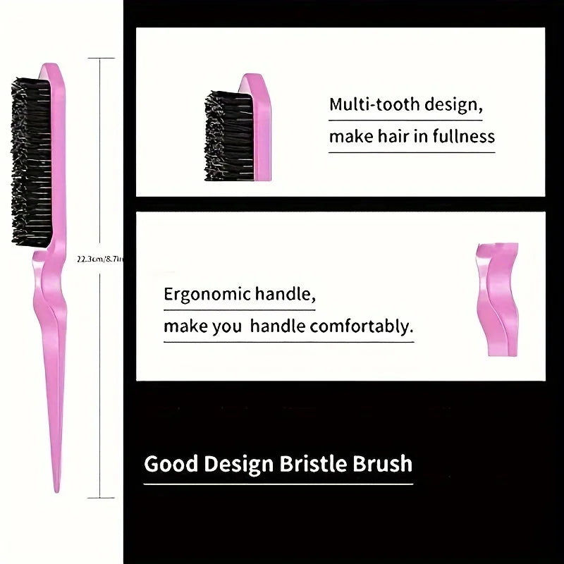 8-piece hair styling set, 6.76 oz spray bottle and nylon hair brush, mouse tail comb, edge control hair brush and hair tail tool