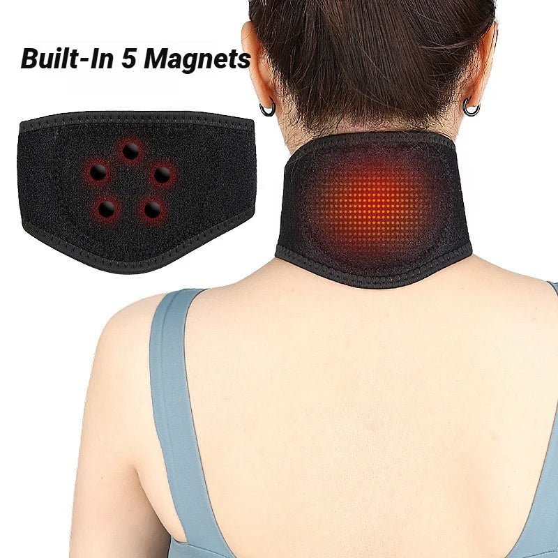 1Pcs One Piece Tourmaline Self-Heating Pads Magnet Cervical Neck Care Collar Far Infrared Relaxation Magnetic Neckband Self-Heat