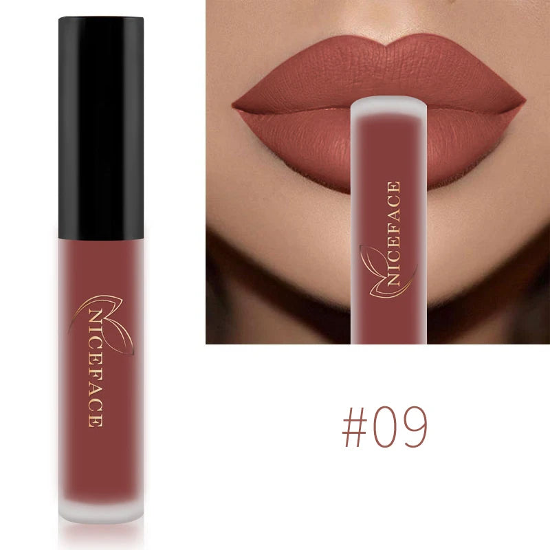 Nude Liquid Lipstick Ultra Matte Velvet Long Lasting Women Beauty Red Nonstick Cup Waterproof Purple Lip Gloss Lips Cosmetics