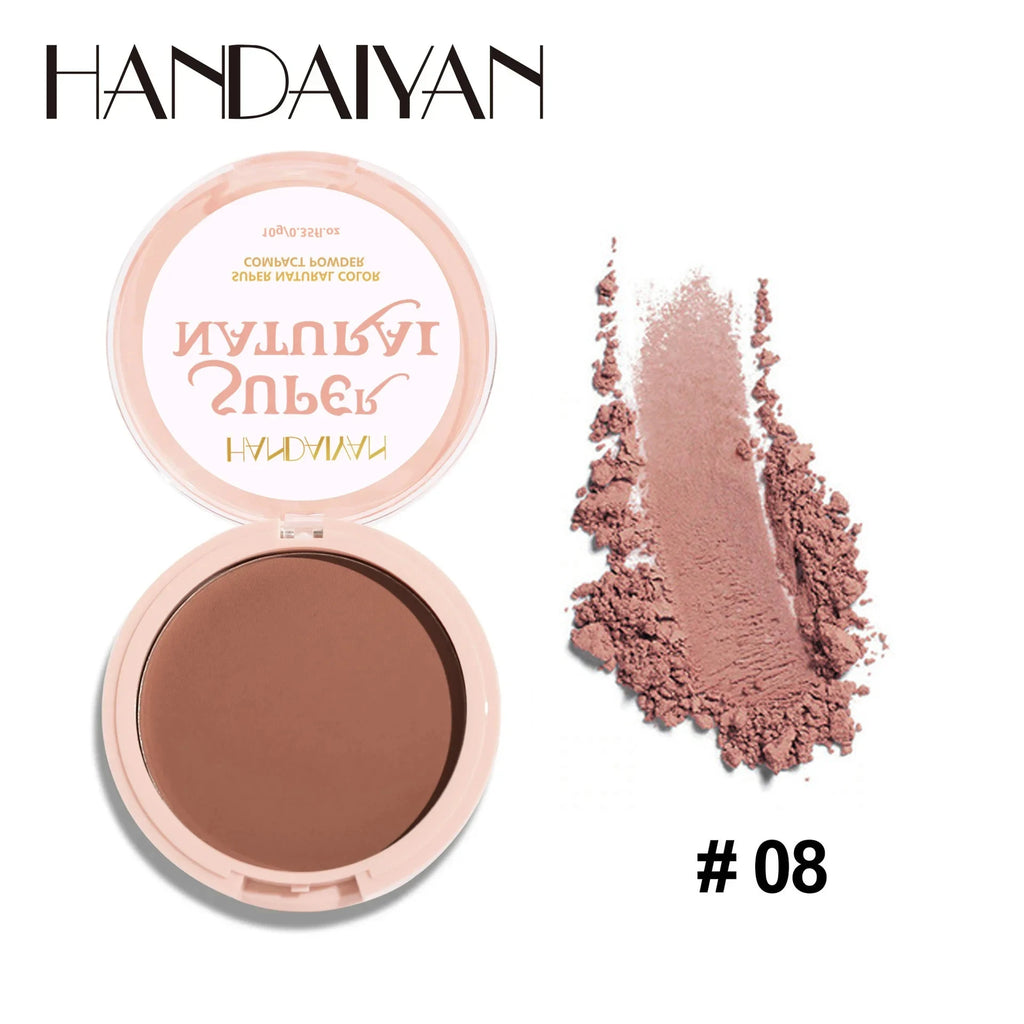 8 Color Matte Face Pressed Powder 24 Hours Oil Control Natural Setting Powder Foundation Full Coverage Waterproof Lasting Makeup