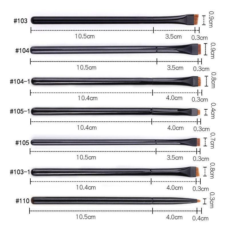 Karsyngirl 1/2/3Pcs Professional Eye Makeup Brush Flat Eyeliner Brush Eyebrow Application Lip Makeup Brush Eye Patch Makeup Tool