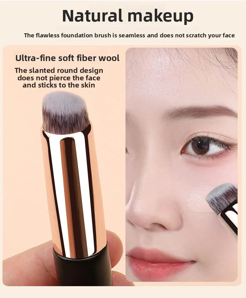 2 In 1 Silicone Lip Brush Concealer Brush Wooden Handle Lipstick Lip Balm Applicator with Cap Travel Makeup Brush Beauty Tools