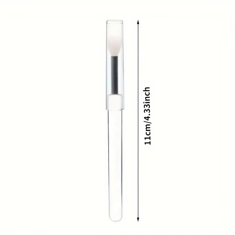 1/3/5PCS Portable Silicone Lip Brush With Cover Soft Multifunctional Lip Balm Applicator Lipstick Lipgloss Makeup Brushes
