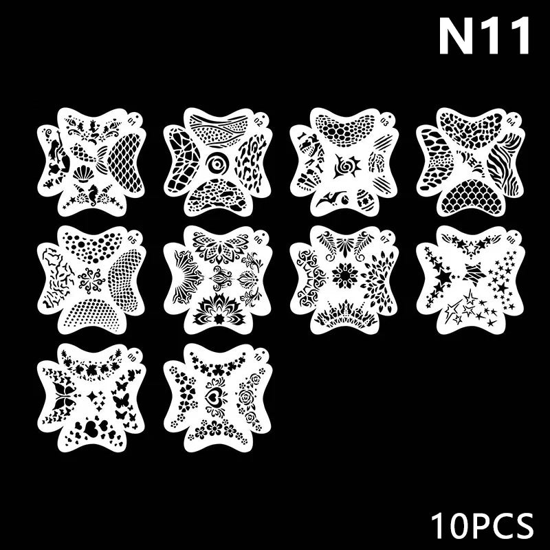 Stencils For Body Painting Face Art Stamps Temporary Tattoos Reusable Stencils Plastics