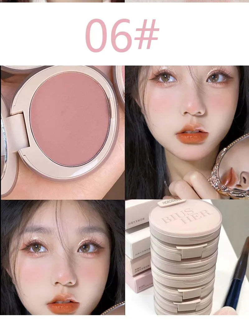 HERORANGEHR526 Monochromatic Blush Is Waterproof, Sweat-proof, Colorfast, and Durable. Six Colors Are Available.