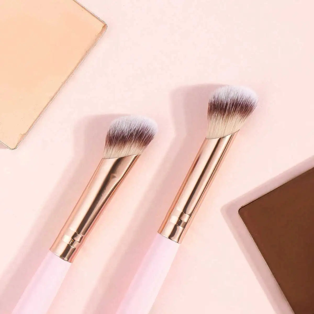 4pcs Basic Makeup Brushes Set With Box Dual-ended Foundations Powder Blush Details for Eyeshadow Brushes Beginner Travel
