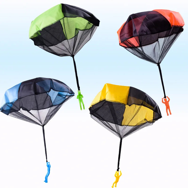 1pcs Hand Throwing Parachute Outdoor Funny Toys Game Play Toys for Fly Parachute Sport with Mini Soldier Toys