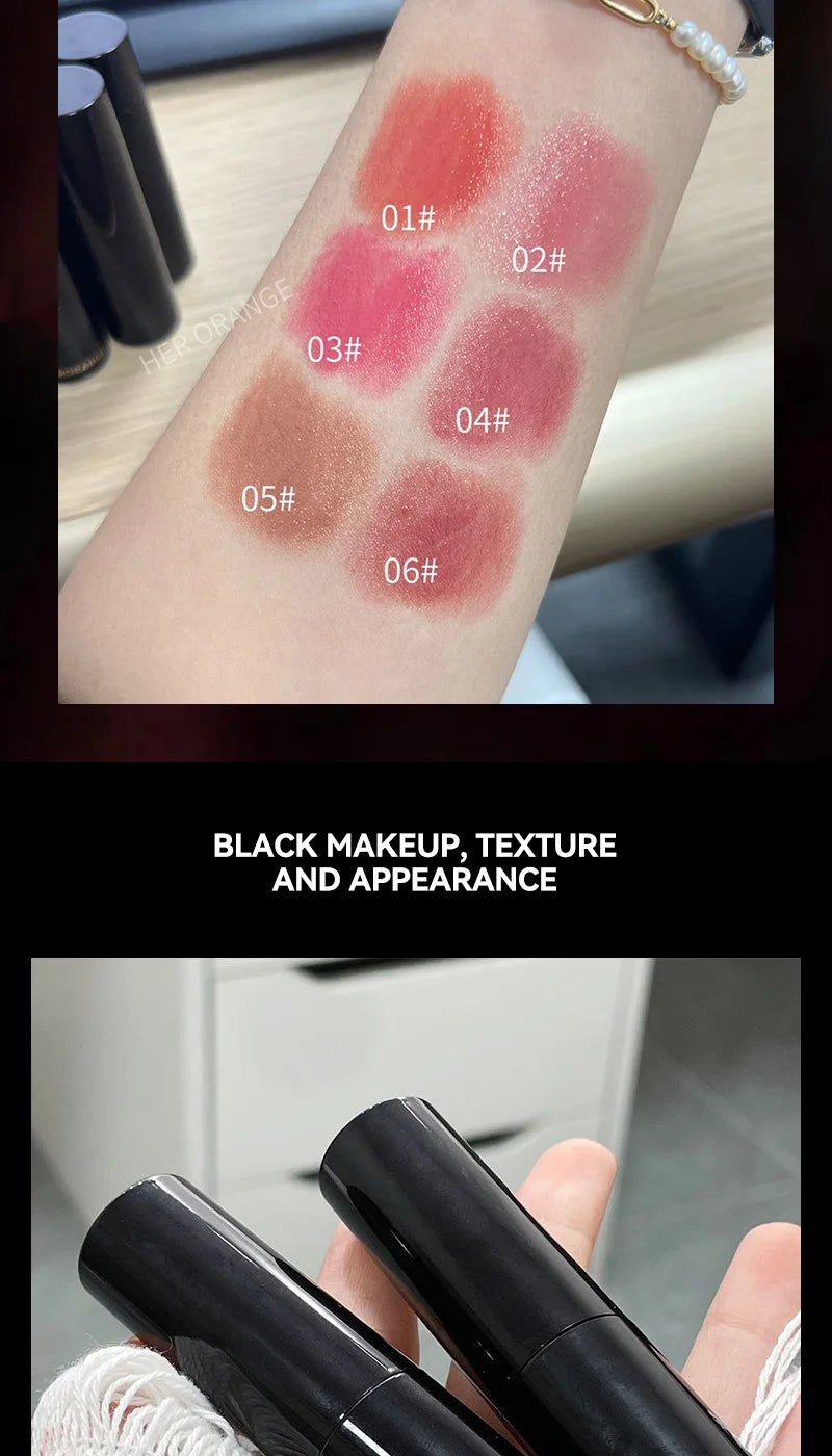 Lipstick Red Brown Lipstick Waterproof Moisturizing Mirror Lipstick Lip Gloss Natural Long-Lasting Makeup Valentine's Day Gift