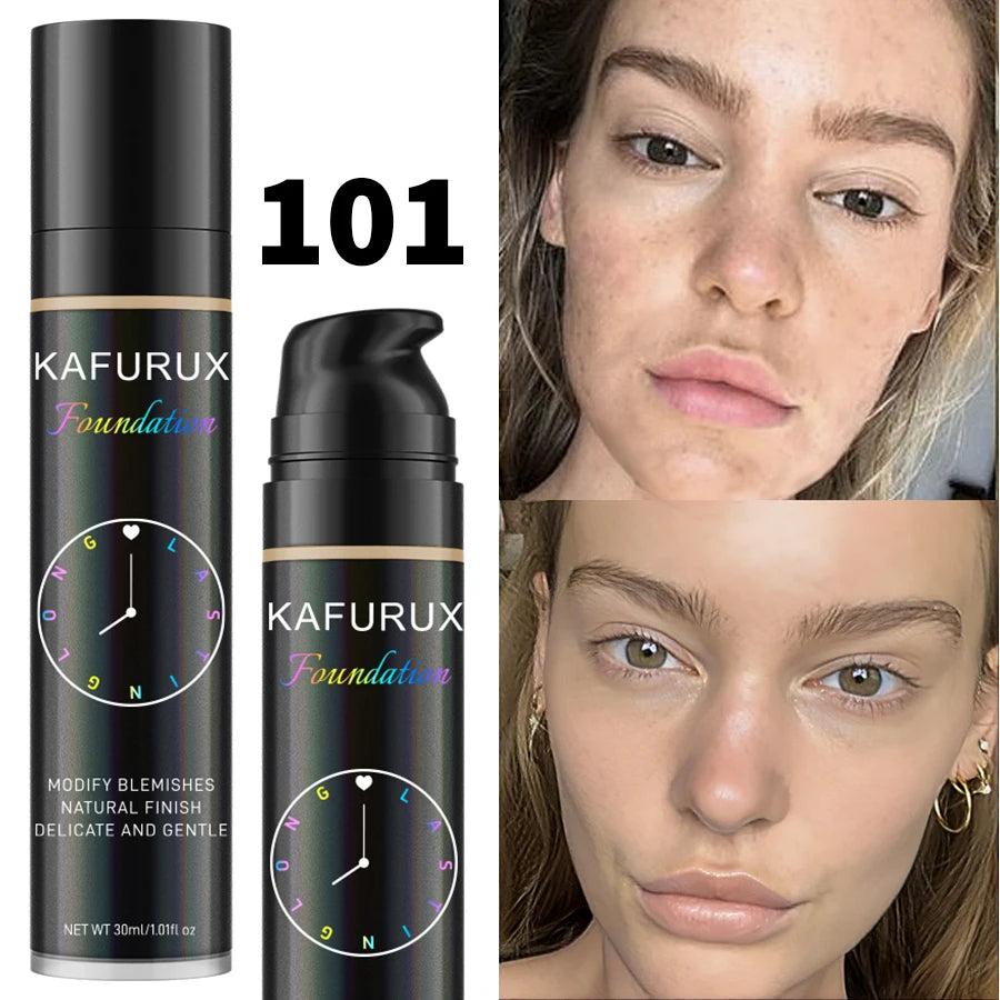 8-Color Liquid Foundation Makeup Set Waterproof Sweat-Resistant Concealer Professional Korean Style Face Base for Flawless Look