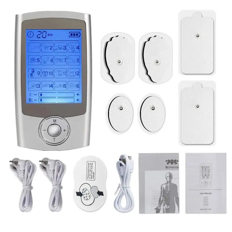 16 Modes Digital EMS Body Massager Electric Muscle Stimulator Portable Electrostimulation Relax Care Tool Home Use