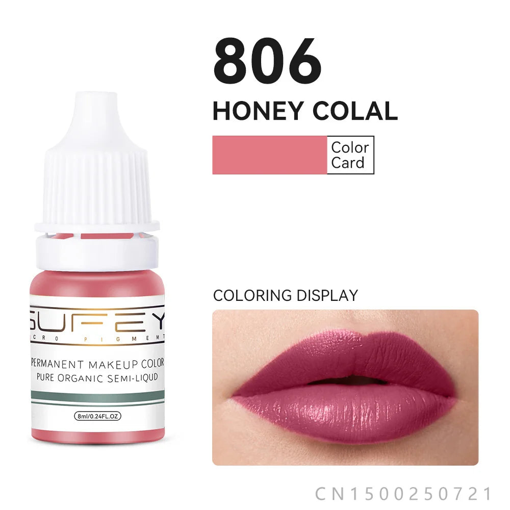 33 Colors Permanent Makeup Pigment Lip Tattoo Inks Vegan Eyebrows Microblading Pigments 8ml Body Art Ink for PMU Artists