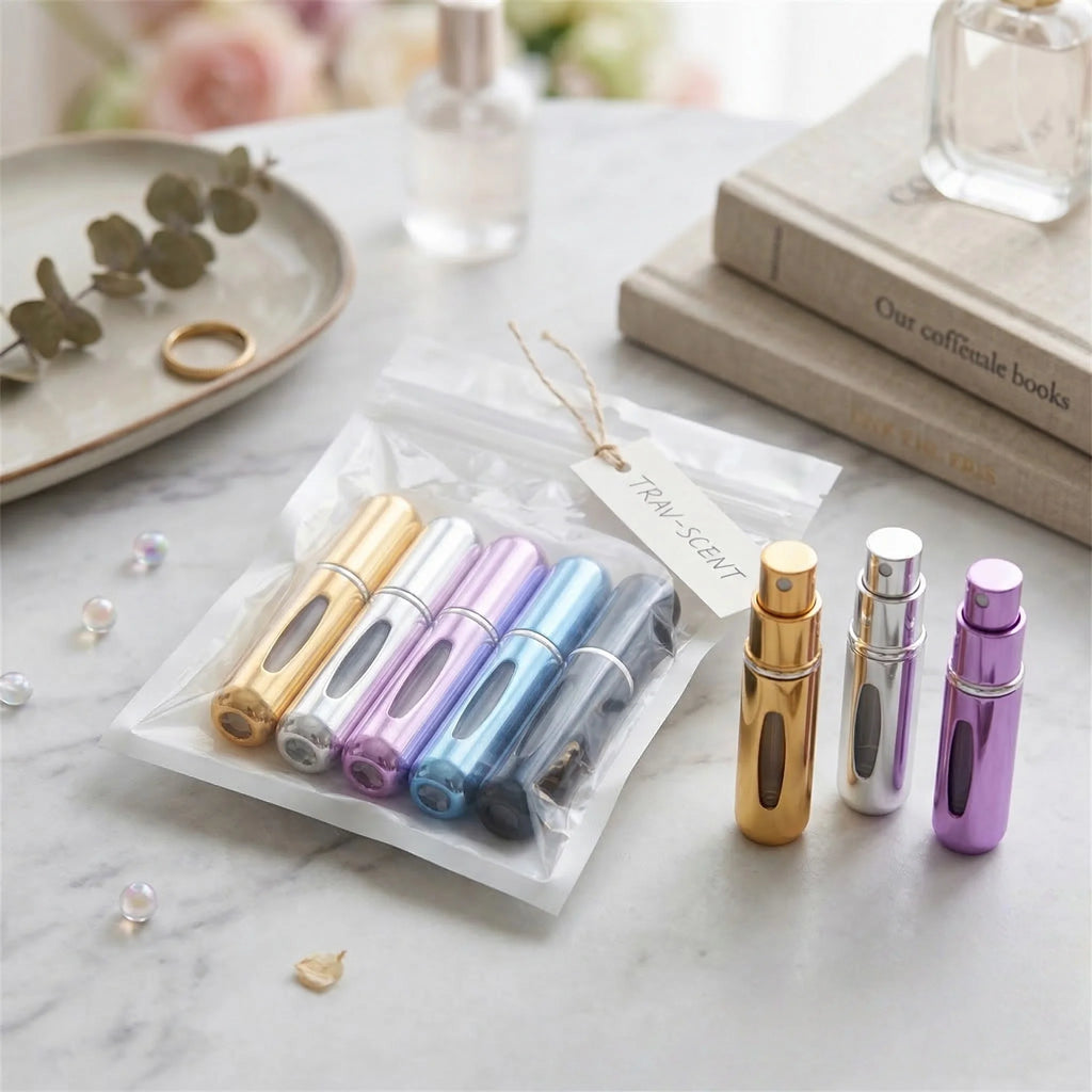1/5Pcs Travel Perfume Bottle Refillable Portable Mini Atomizer Spray Refill Bottle Women Pocket Dispenser Cologne Sprayer 5ml