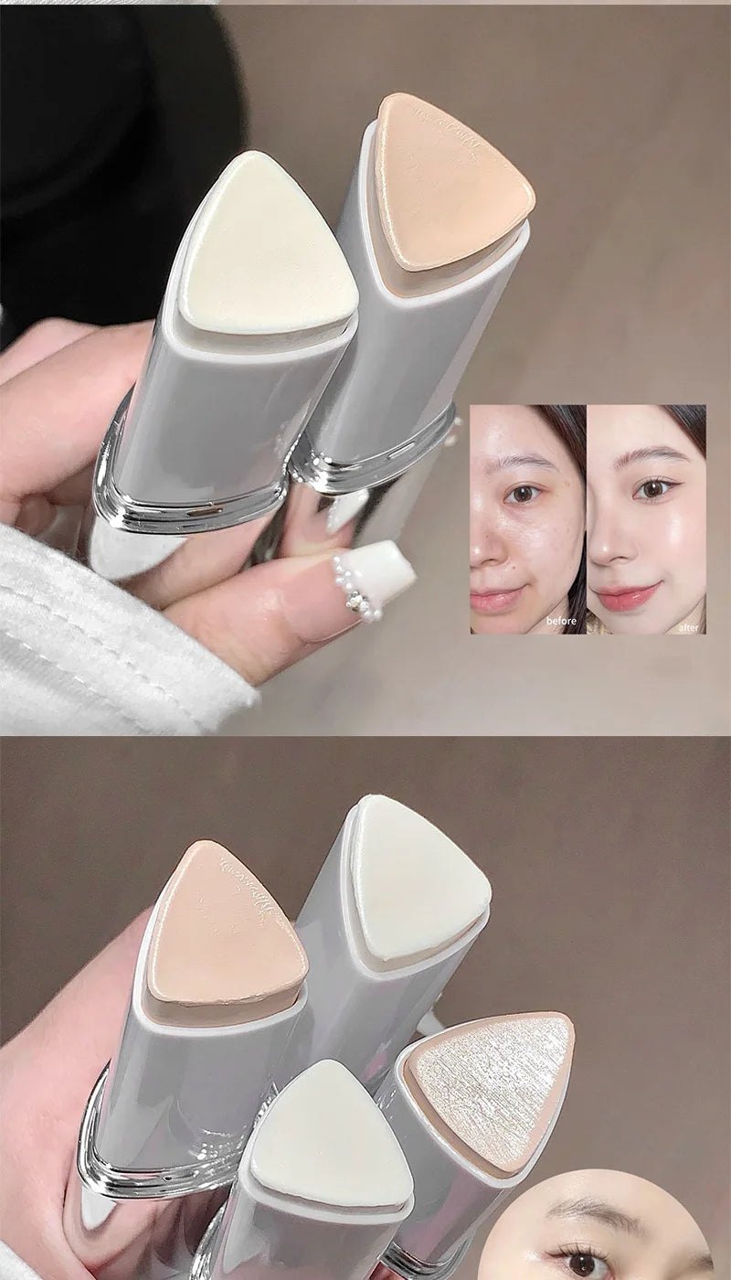 Lazy Foundation Stick, Moisturizing and Natural Concealer Makeup, Matte Makeup Base, Rare Beauty, Keep Makeup and Sweat