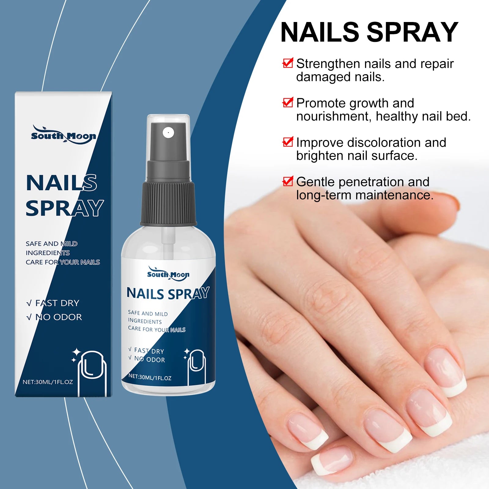 Nail Fungus Spray Anti Onychomycosis Paronychia Reduce Beriberi Promote Nail Growth Deodorant Antiperspirant Nail Soothing Spray